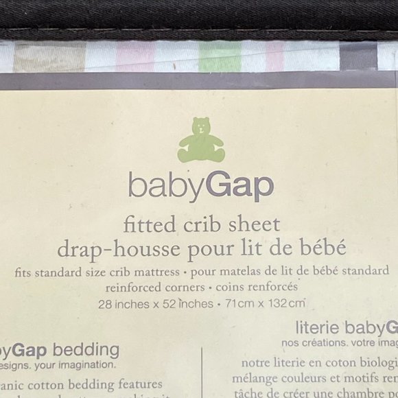 Baby GAP Organic Cotton Stripes Fitted Crib Sheet - Picture 8 of 12